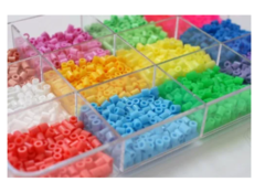 Caja Hama Beads 12 Colores Planchitos - yo si puedo didacticos