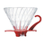 suporte para filtro de café hario mod v60-02 vidro vermelho