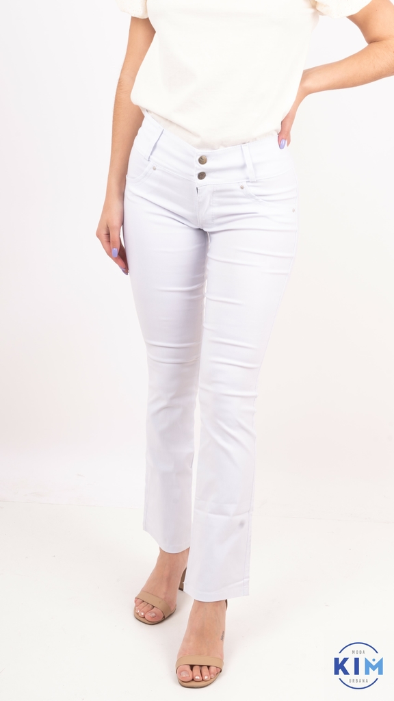 Pantalon blanco online de bengalina