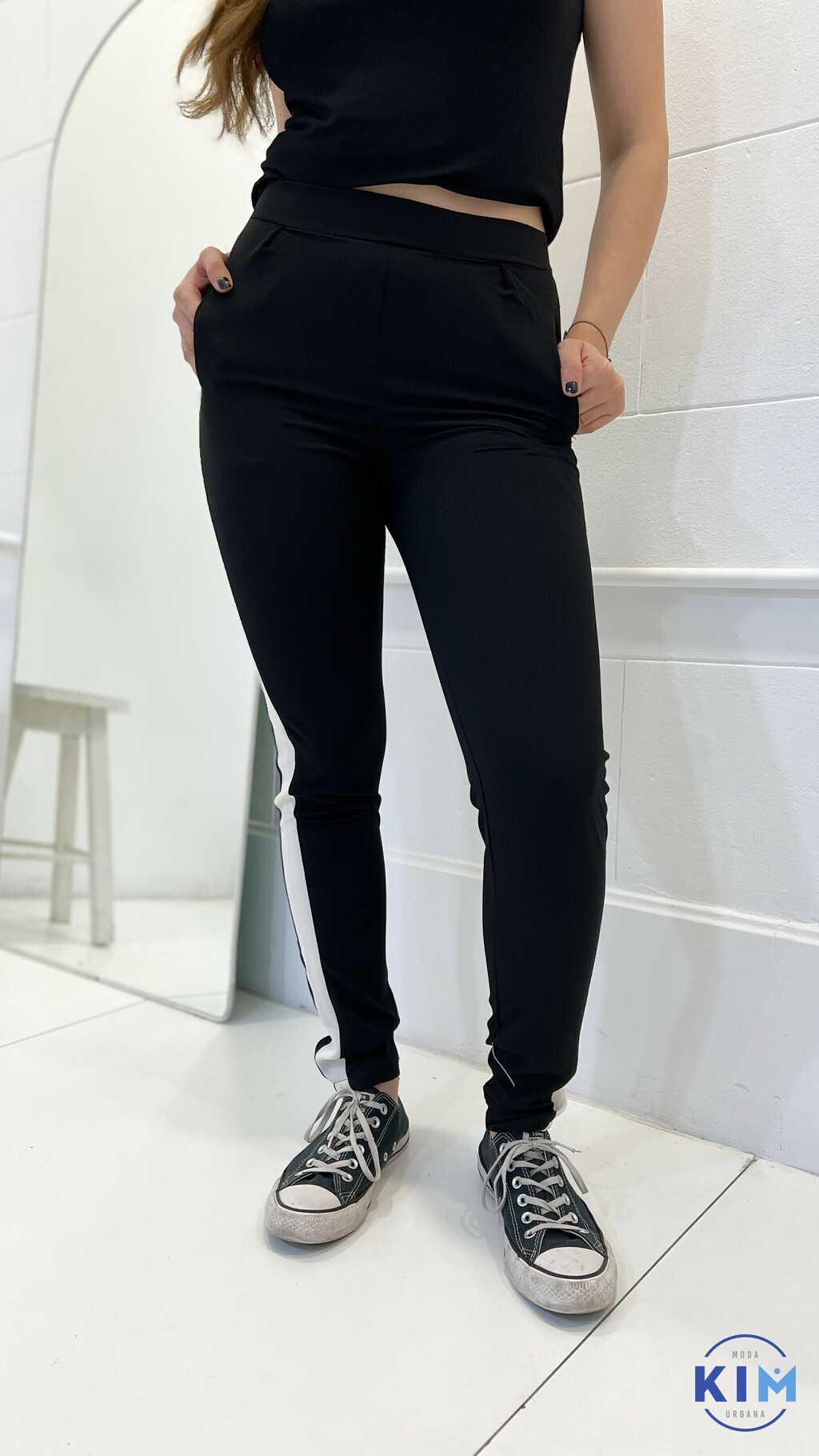 Pantalon Creep C Franja al Costado MODAS KIM