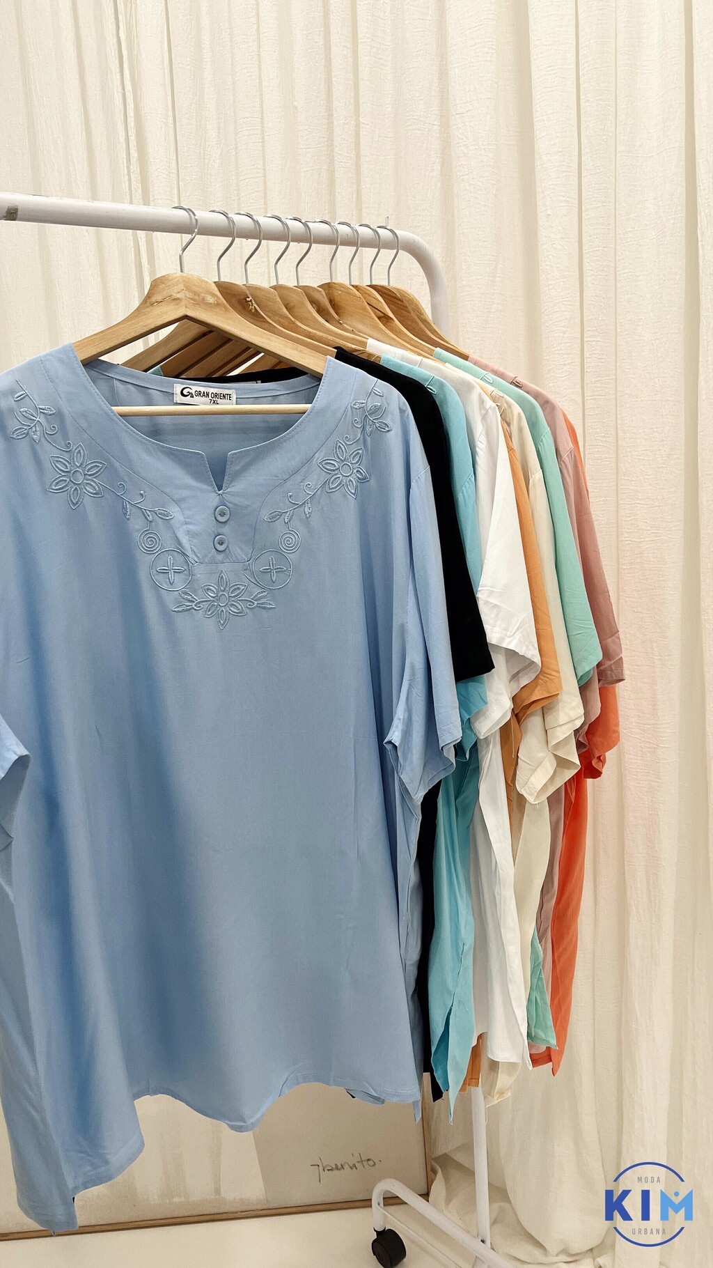 Blusa Fibrana Bordado Boton Comprar en MODAS KIM