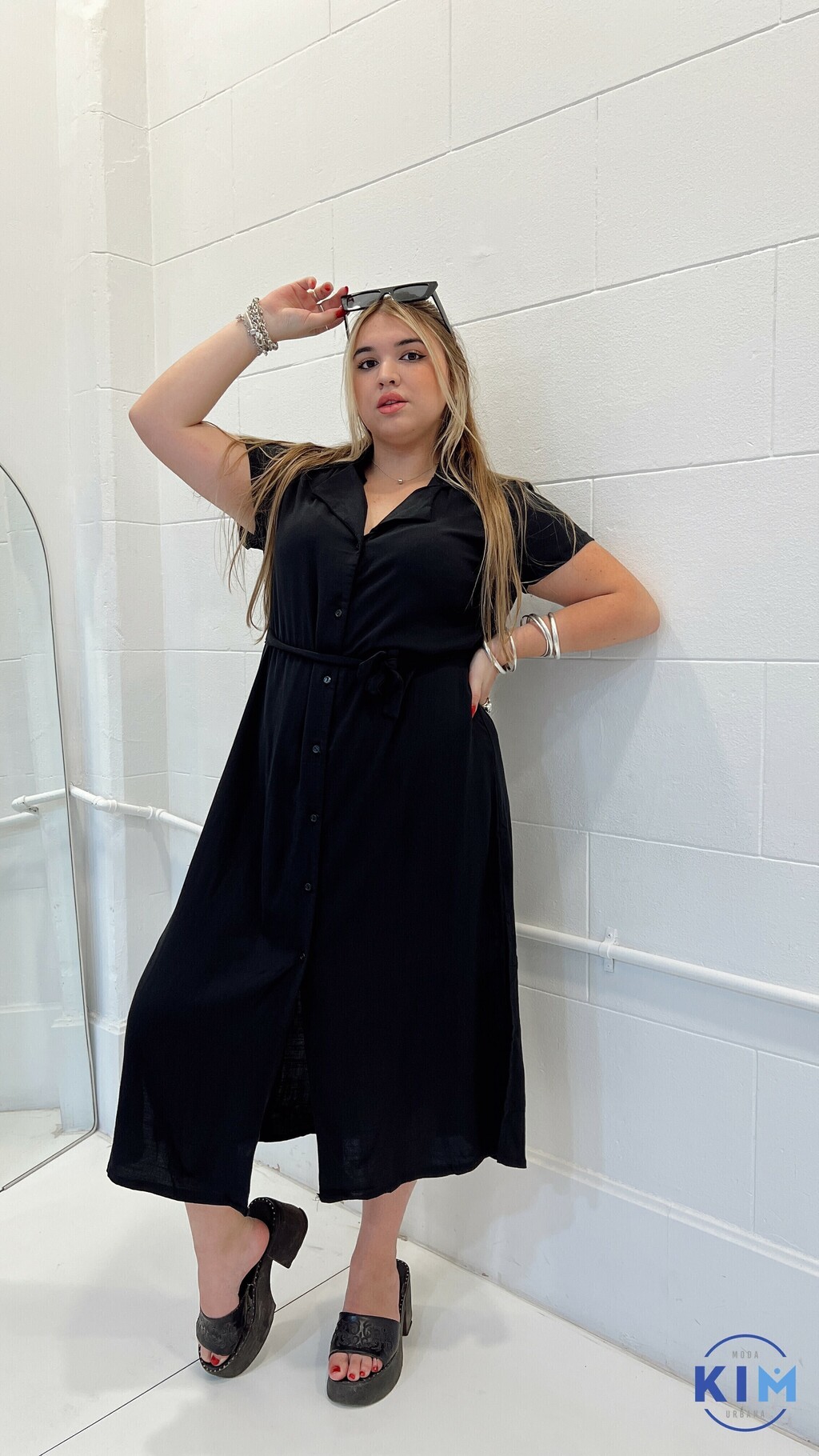 Vestido Camisero Largo Liso Comprar en MODAS KIM