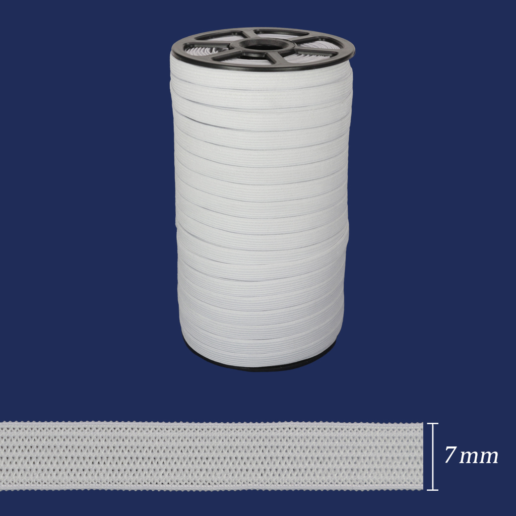 Elástico de embutir 07 mm Zanotti Jaraguá 8 branco c/ 100 m - comprar online