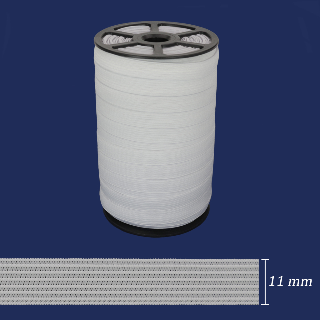 Elástico de embutir 11 mm Zanotti Jaraguá 12 branco c/ 100 m - comprar online