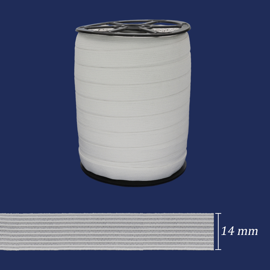 Elástico de embutir 14 mm Zanotti Jaraguá 15 branco c/ 100 m - comprar online