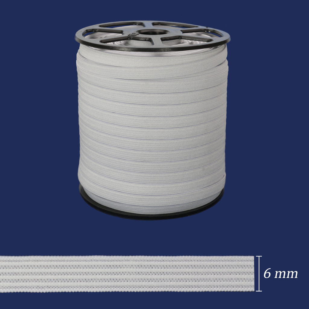 Elástico de embutir 06 mm Zanotti Katz 8 branco c/ 100 m - comprar online