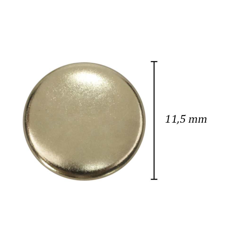 Botão de pressão latão 11,5 mm Eberle BT7.115.38.EE.L NEWAUT c/ 200 un - comprar online