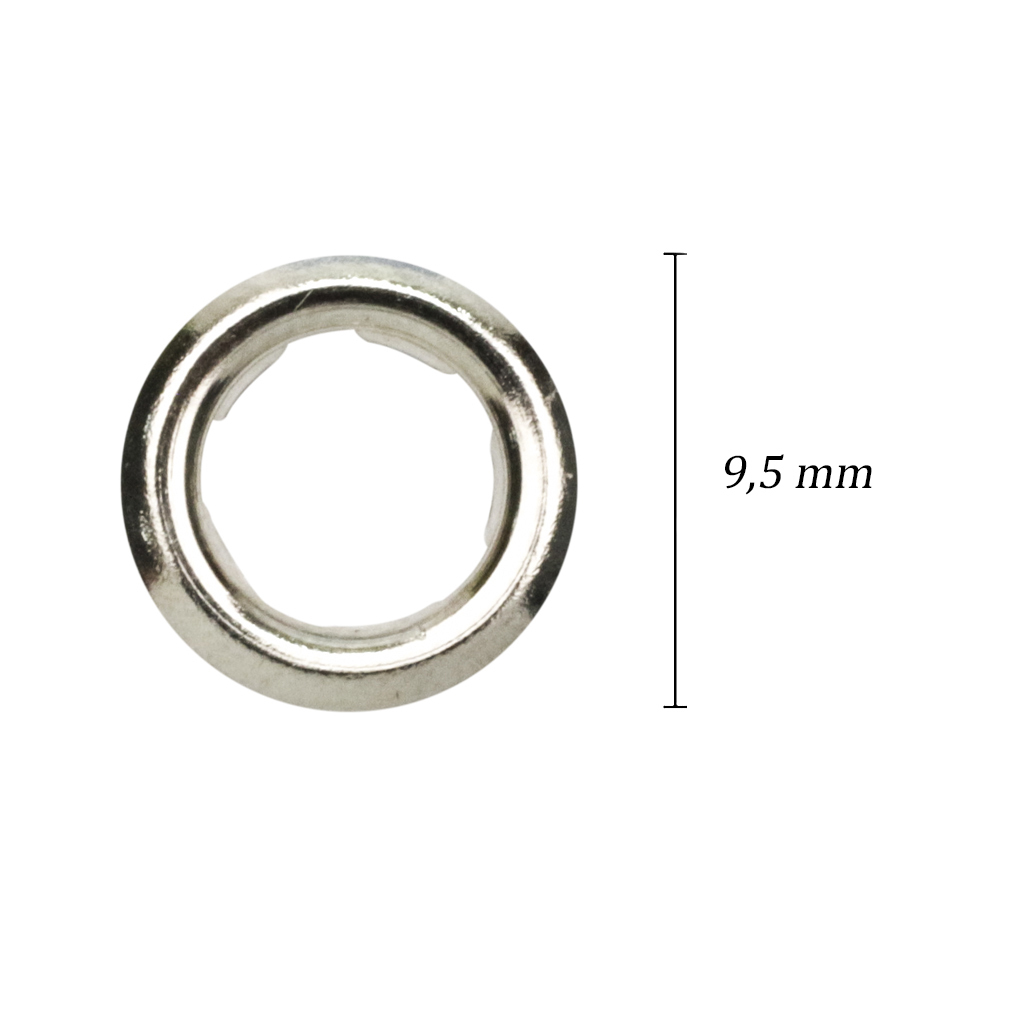 Botão de pressão latão 09,5 mm Eberle BT7.095.35.GL.L NIQ c/ 200 un - comprar online