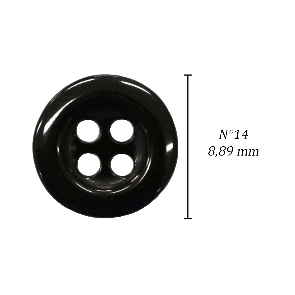 Botão de casear 09 mm Corozita 1157/14 preto c/ 144 un na internet