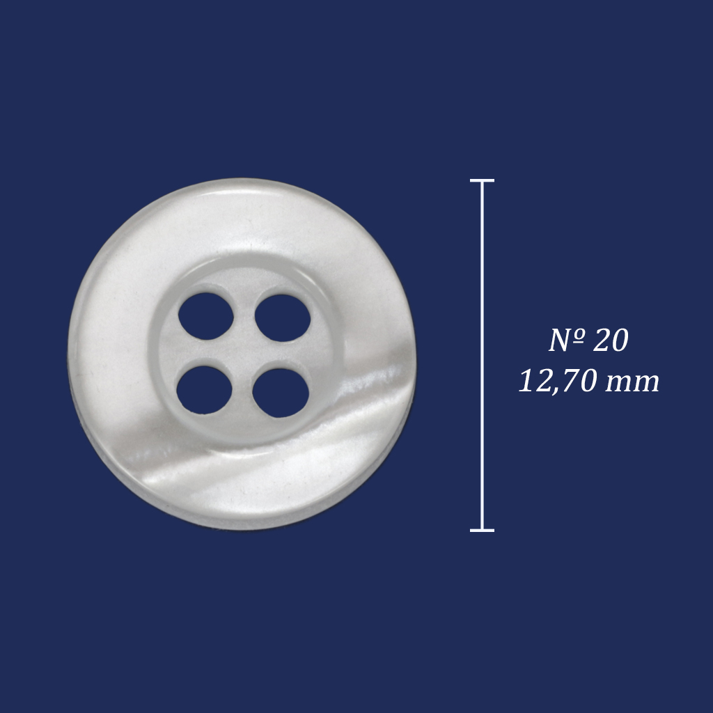 Botão de casear 13 mm Corozita 1259/20 branco c/ 144 un - comprar online