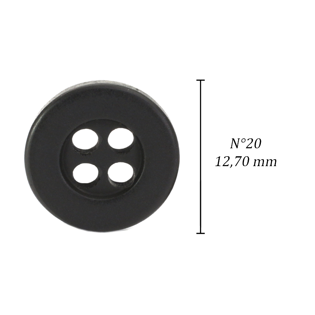 Botão de casear 13 mm Corozita 1262/20 preto c/ 144 un na internet