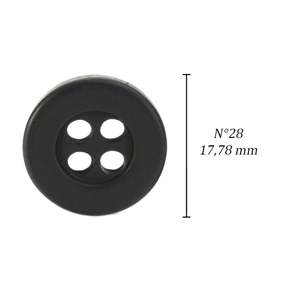 Botão de casear 18 mm Corozita 1262/28 preto c/ 144 un na internet