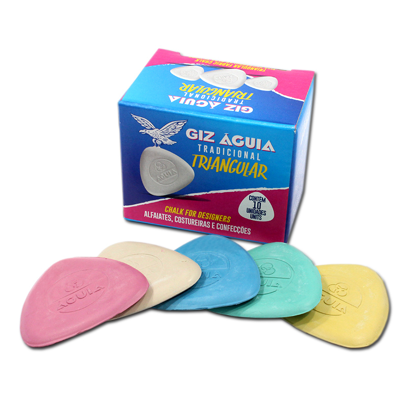 Giz triangular para marcação Águia c/ 10 un