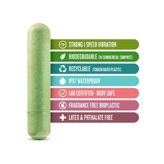 Imagen de Vibrador Ecológico Biodegradable - Gaia BioFeel Eco Bullet Green Blush
