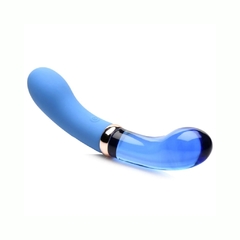 Vibrador Consolador De Cristal Recargable - Vibra Glass 10X Bleu - comprar en línea