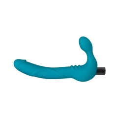 Dildo Strap On Con Bala Recargable - Luna Strapless Teal Blush en internet