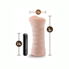 Masturbador Textura Realista Vaginal Con Bala Vibradora - Rain Blush - comprar en línea