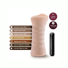 Masturbador Textura Realista Vaginal Con Bala Vibradora - Rain Blush - comprar en línea