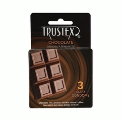 Condones De Látex Sabor Chocolate Trustex 3 Piezas