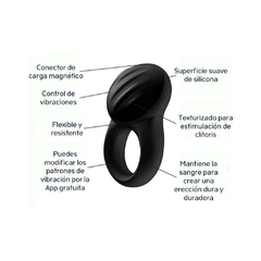 Anillo Vibrador Con App - Signet Black Satisfyer