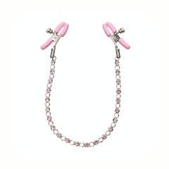 Pinzas Para Pezones Con Cadena De Cristal Rosa - Nipple Clamps Chain CalExotics - comprar en línea