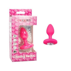 Plug Anal Vibrador Recargable Con Piedra - Cheeky Gems Medium Pink - comprar en línea