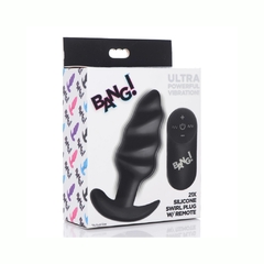 Plug Vibrador Con Espiral A Control - Swirl Black Bang - tienda en línea