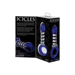 Consolador de Cristal De Espiral - Icicles No 81 Azul - Piccolo Boutique