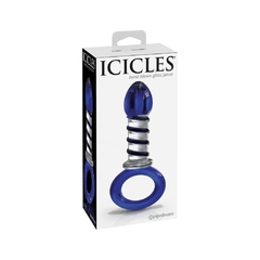 Consolador de Cristal De Espiral - Icicles No 81 Azul - tienda en línea