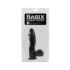 Dildo Consolador Con tésticulos - Basix 6.5 Black Pipedream - comprar en línea