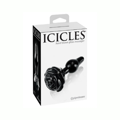 Plug Anal De Cristal Rosa - Icicles No. 77 Black Pipedream - Piccolo Boutique