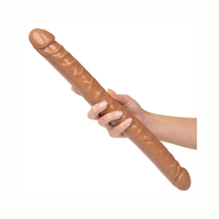 Dildo Doble Dong Realista Flexible - Size Queen Brown 17 Calexotics - Piccolo Boutique