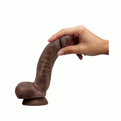 Dildo Consolador Realista Lubricado - Dr Skin Glide 8.5 Chocolate - tienda en línea