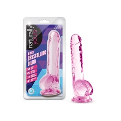 Dildo Consolador Con Testiculos - Naturally Yours 8 Crystalline Rose - tienda en línea