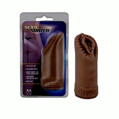 Masturbador Vaginal Texturizado Con Perlas - Sexy Snatch Brown Blush - Piccolo Boutique