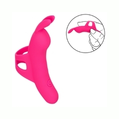 Dedal Mini Vibrador De Conejo - Neon Vibes Flirty Pink