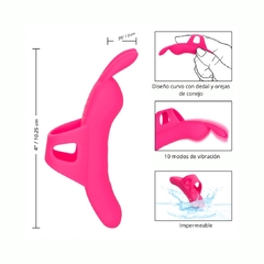 Dedal Mini Vibrador De Conejo - Neon Vibes Flirty Pink - tienda en línea