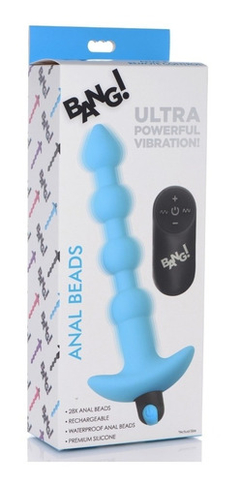 Bolas Anales Vibradoras De Silicona Azul Con Control - Anal Beads Bang