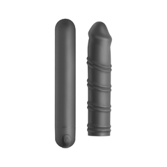 Vibrador Con Funda De Silicona - Xl Bullet & Swirl Sleeve