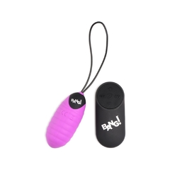 Huevo Vibrador Con Control Recargable - Ribbed Egg Purple