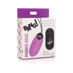 Imagen de Huevo Vibrador Con Control Recargable - Ribbed Egg Purple
