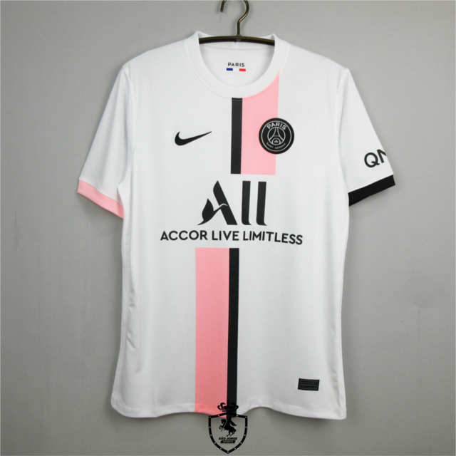 CAMISA PARIS SAINT-GERMAIN AWAY(30 MESSI) 21/22 TORCEDOR-NIKE-MASCULINA- BRANCA/ROSA