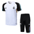 CONJUNTO REAL MADRID TREINO CAMISA BRANCO E CALÇA CAPRI PRETO 23/24