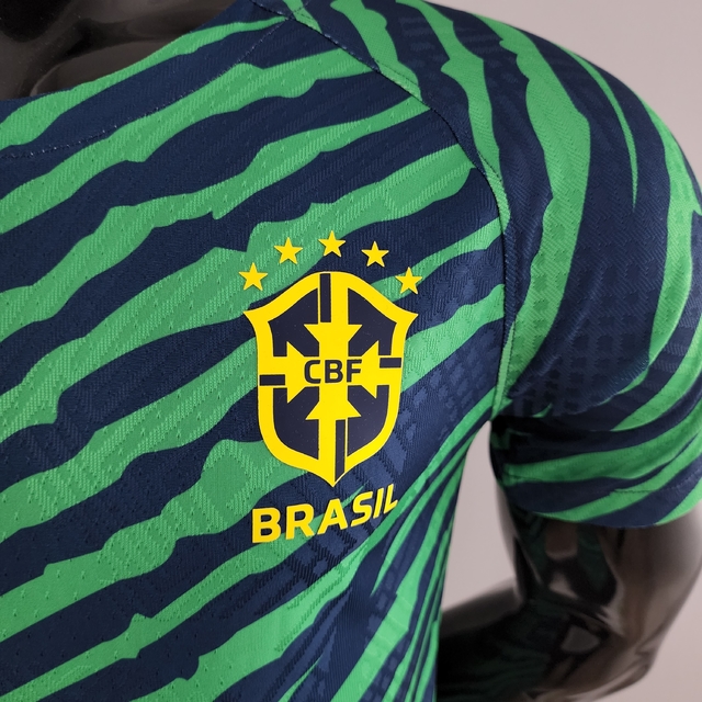 CAMISA SELEÇÃO BRASIL PRÉ-JOGO 2022 JOGADOR-NIKE-MASCULINA