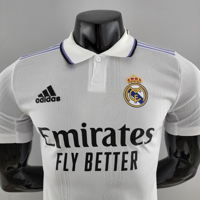 Camisa Real Madrid l 21/22 Versão Jogador Final Da Champions