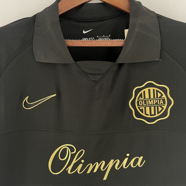 CAMISA CLUB OLIMPIA 120 ANOS ANIVERSARIO 22/23 TORCEDOR-NIKE-MASCULINA-  PRETO