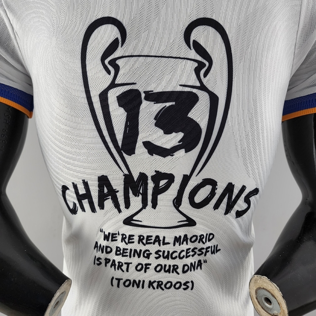 Camisa Real Madrid l 21/22 Versão Jogador Final Da Champions