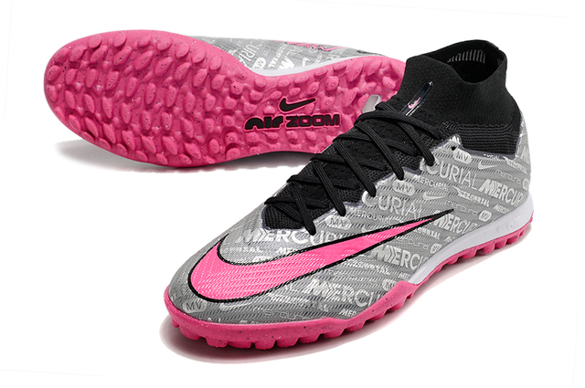 Chuteira Society Nike Air Zoom Mercurial Superfly 9 Elite TF Cinza
