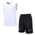 CONJUNTO CORINTHIANS TREINO CAMISA SEM MANGA BRANCA E SHORT PRETO 23/24