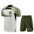 CONJUNTO BARCELONA TREINO CAMISA BRANCO E SHORT VERDE 23/24